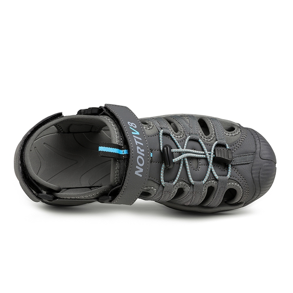 Men's Closed Toe Outdoor Hiking Sandals - GREY BLUE - 3